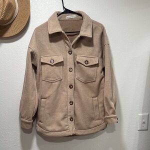 Cozy Tan Utility Jacket for Women